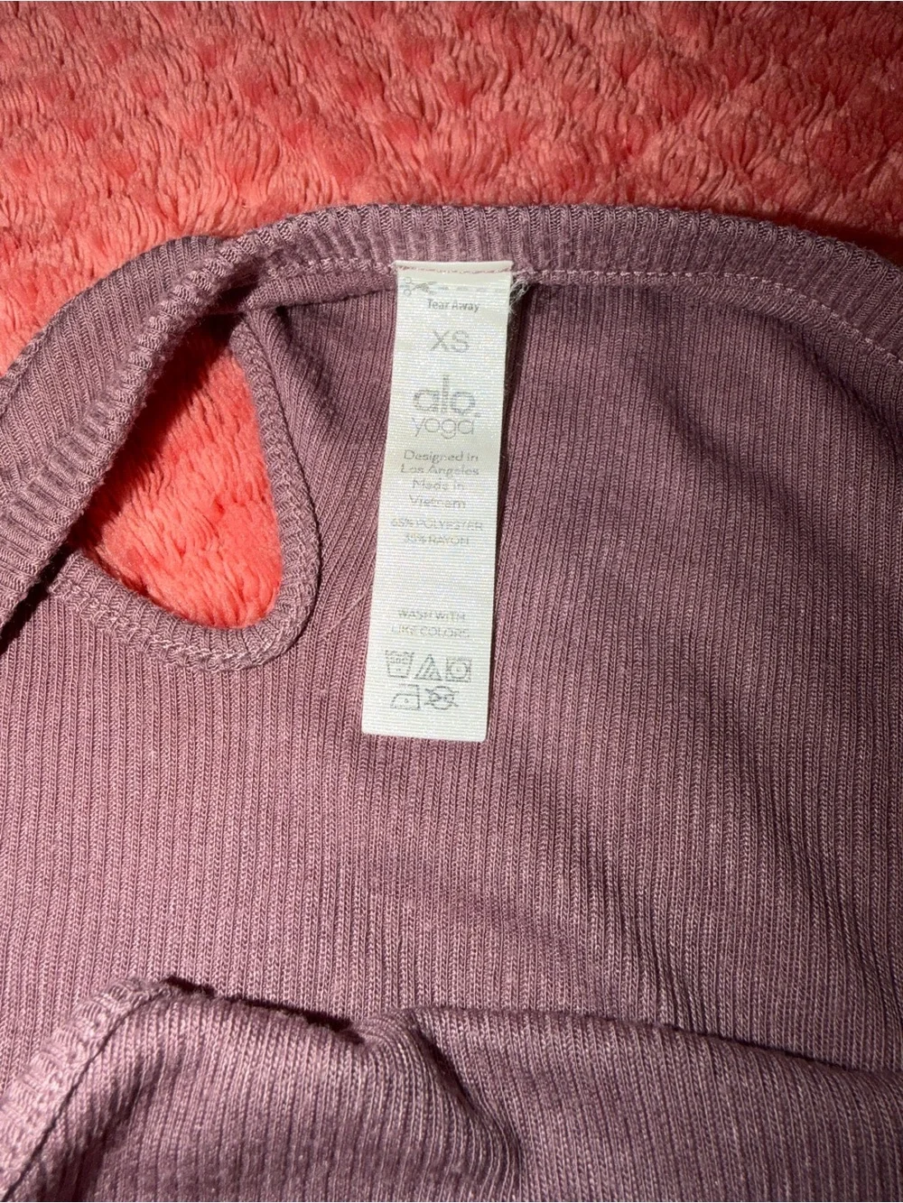 Alo Peak Cutout Ribbed Tank